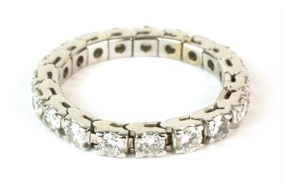 Zlatý prsten - pohyblivá "aliance" s brilianty, 1,80 ct