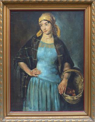 Arisztid Szendy - Venkovanka s košíkem jablek