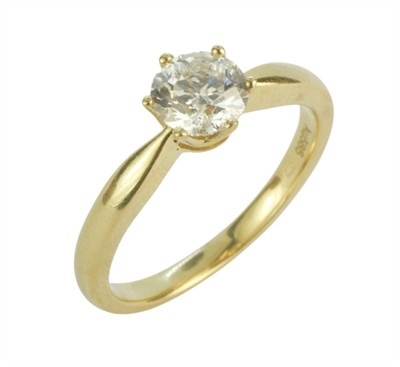 Zlatý prsten s briliantem 1,05 ct