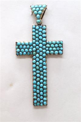 Kříž s tyrkysy
