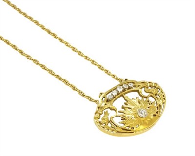 Secesní náhrdelník s brilianty