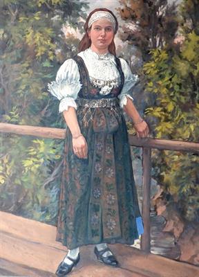 Václav Černý: Dívka v lužicko srbském kroji.