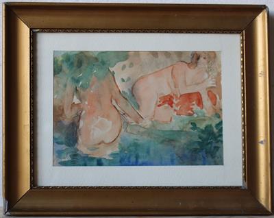 Dívčí akty v trávě - sign