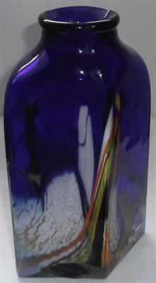 Skleněná váza královská modř