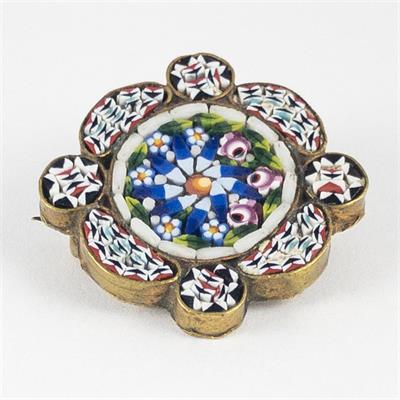 MILLEFIORI BROŽ, ITÁLIE MURANO