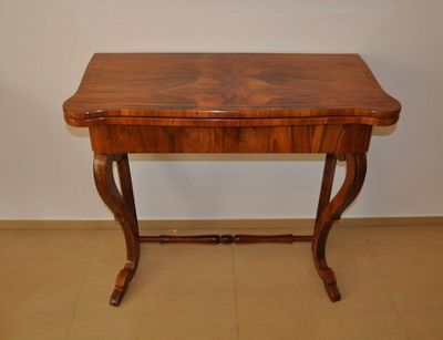 STOLEK ORIGINAL BIEDERMEIER 1820-30 KONZOLOVÝ, HRACÍ.