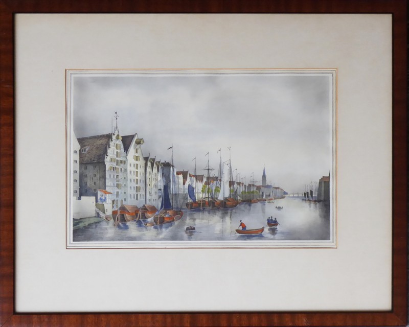 F. W. Kohl - Brémy ze severní strany řeky Weser