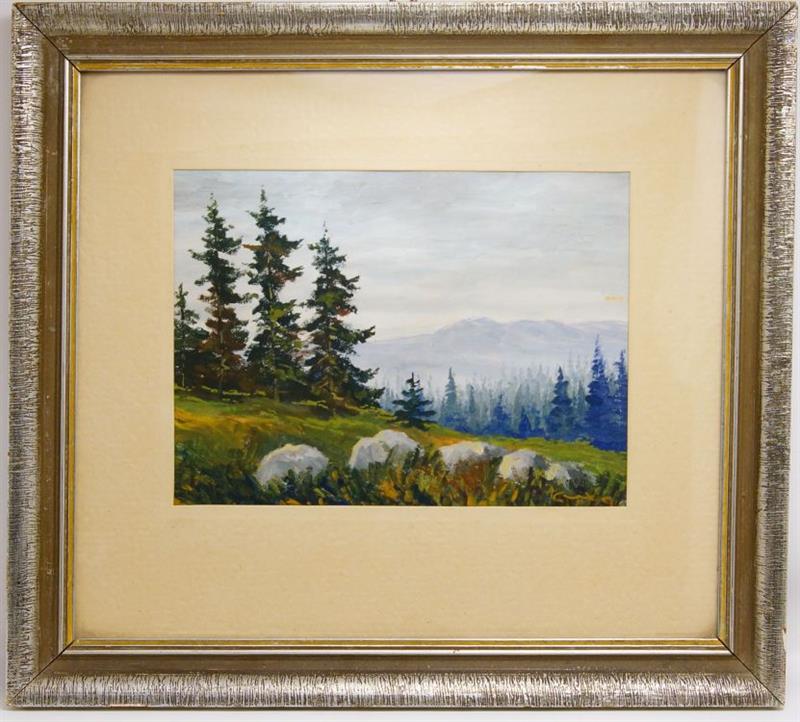 Horská krajina - VILÉM KONRÁD UXA, tempera