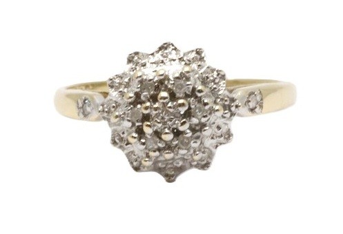 Zlatý prsten s diamanty