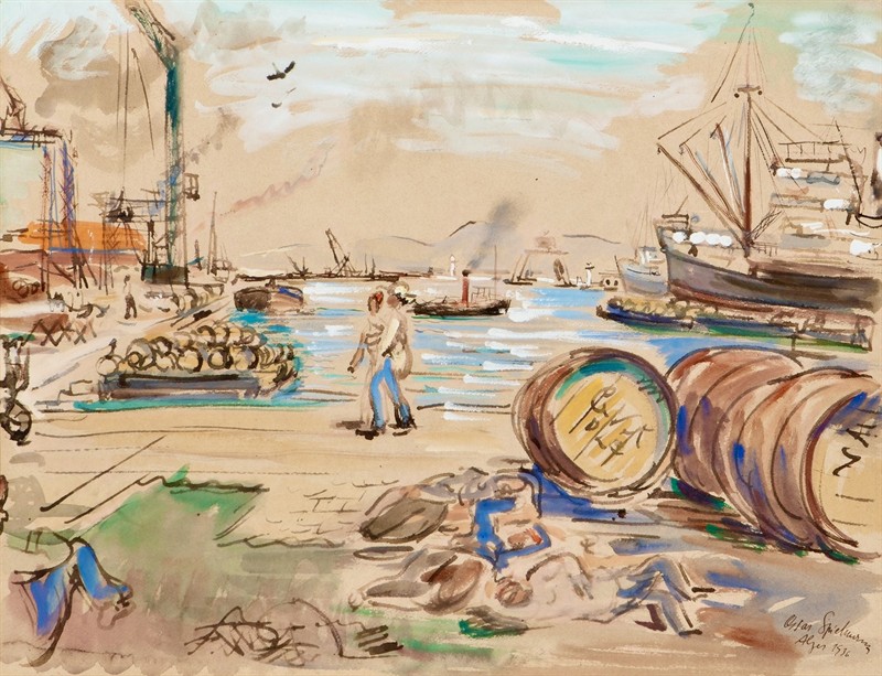 Oskar Spielmann: Přístav v Alžíru (1936)