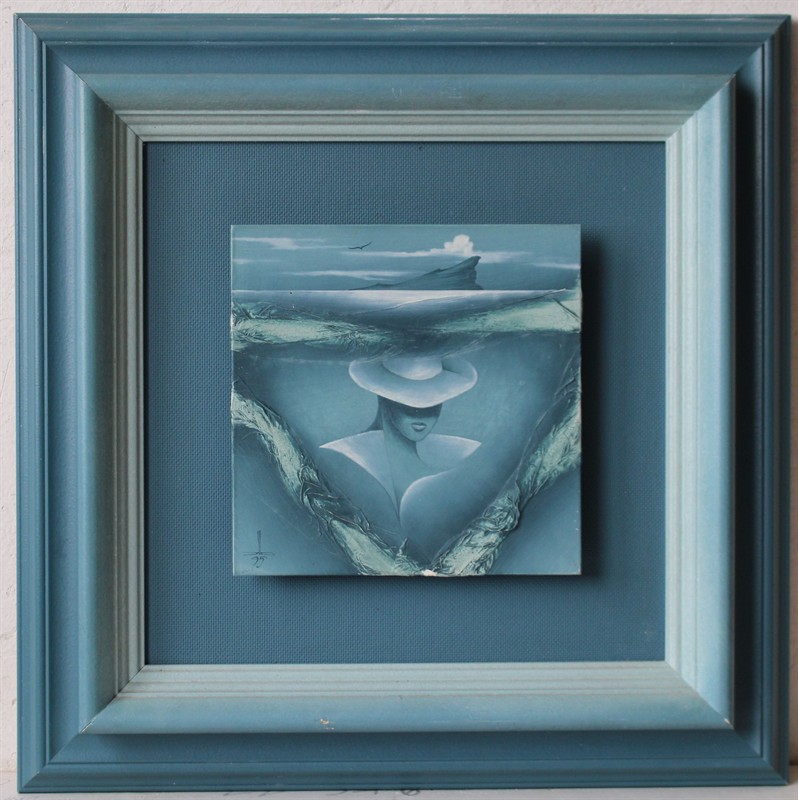 Karel Berger - Zahalená kráska - Olej