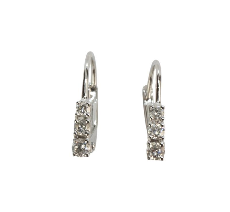 Zlaté náušnice s brilianty