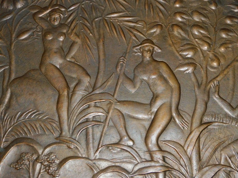 DRAHOŇOVSKÝ - bronzový reliéf 18x24 cm