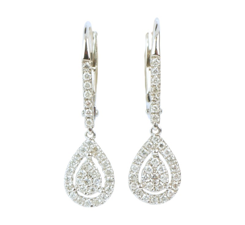 Zlaté náušnice s diamanty