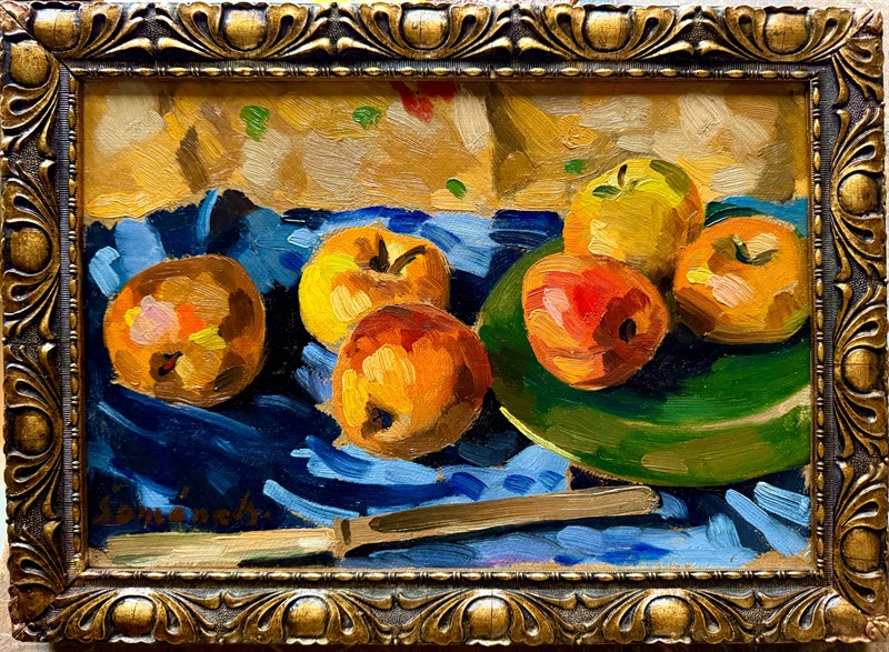 Inocenc Šamánek: Zátiší s jablky