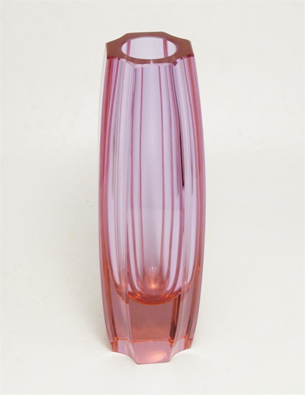 Váza na jeden květ sklo v odstínu Royalit - Antonín DROBNÍK