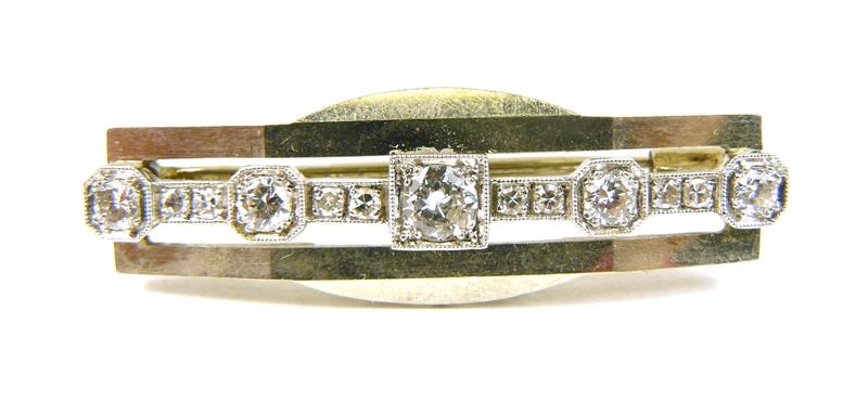 Zlatá brož s brilianty 0,40 ct