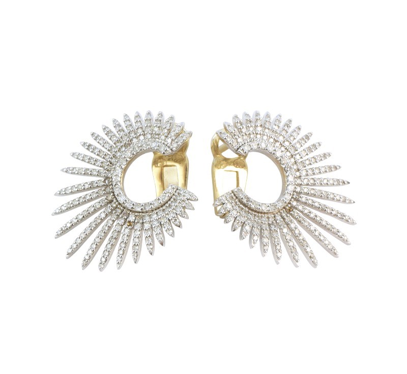 Zlaté náušnice s brilianty