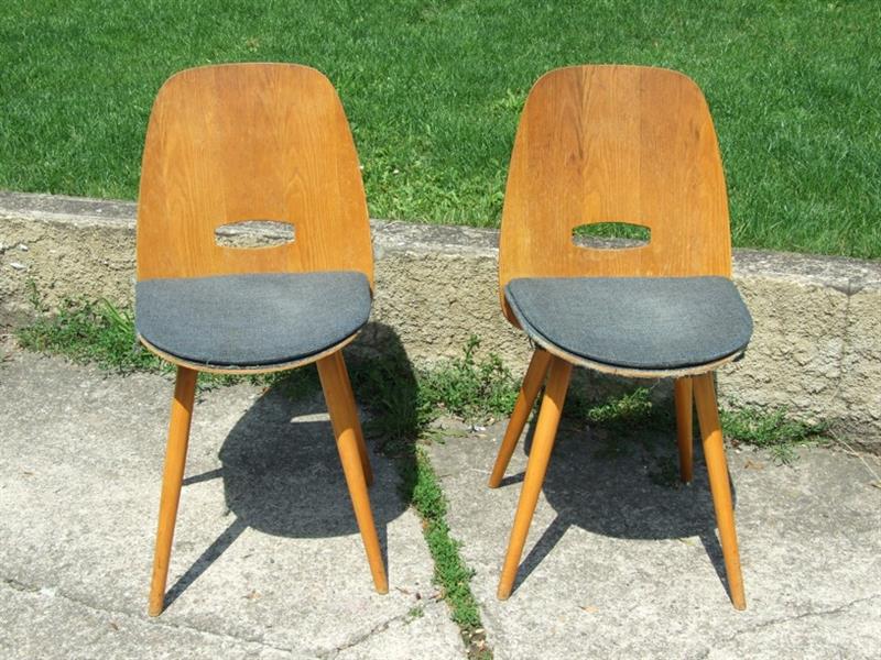 Tatra Nábytok František Jirák 2×židle čalouněná 60-léta