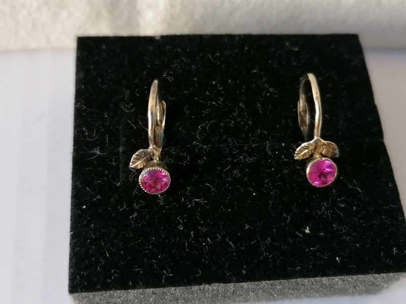 Zlaté secesní dětské náušničky