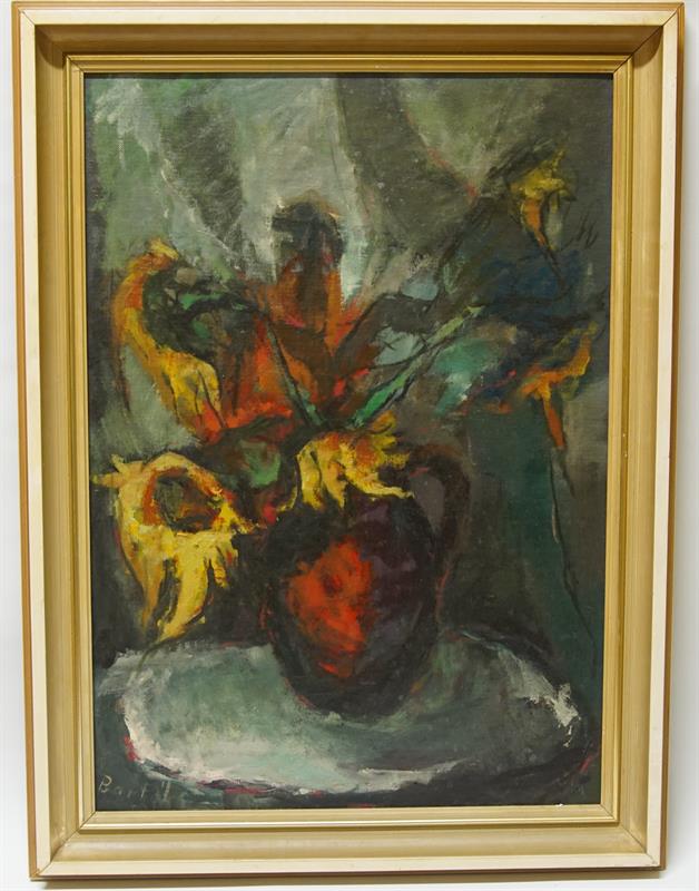 Olejomalba "Slunečnice ve džbánu" Bedřich BARTÁK