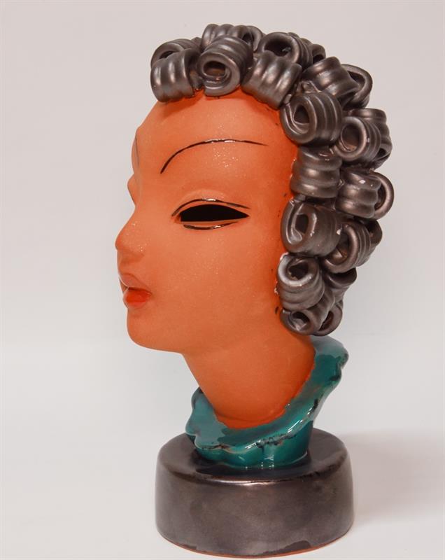 ART - DECO keramická busta, styl Goldscheider Adolf Prischl