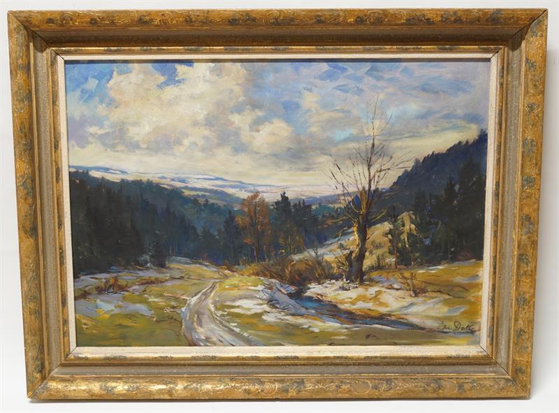 Předjaří v Orlických horách - Jaroslav DOSTÁL olejomalba