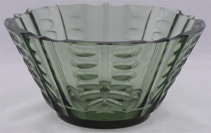 Mísa z kouřového skla - Art deko