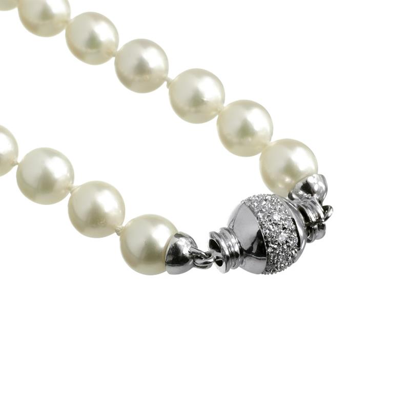 Náhrdelník s perlami a brilianty