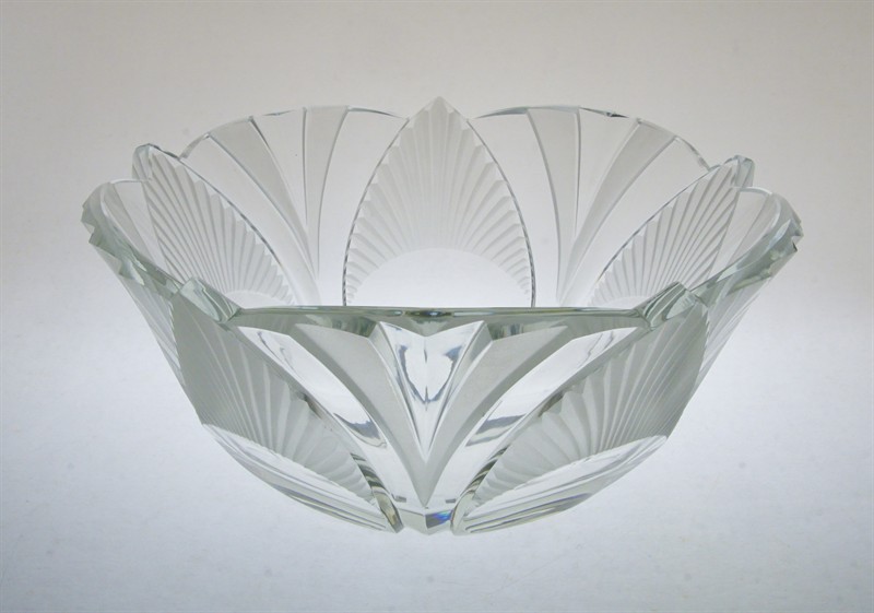 ART - DECO masivní bohatě a broušená mísa Rudolf HLOUŠEK