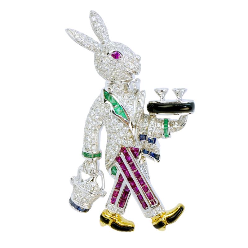 Zlatá brož - zajíc číšník