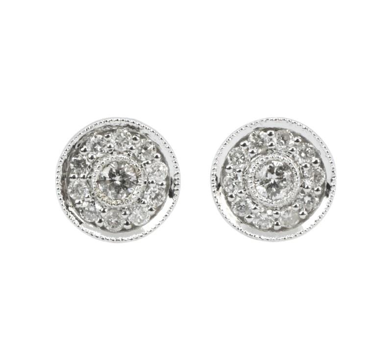 Zlaté náušnice s brilianty