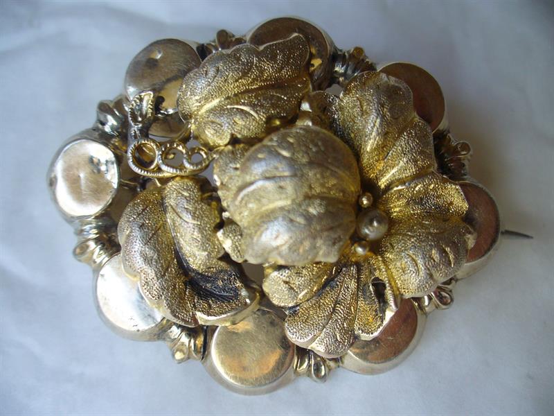 STŘÍBRNÁ  BROŽ  - BIEDERMEIER