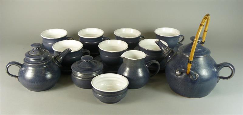 Keramický čajový servis pro 7 osob - 19 kusů