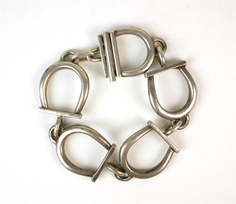 Stříbrný článkový náramek