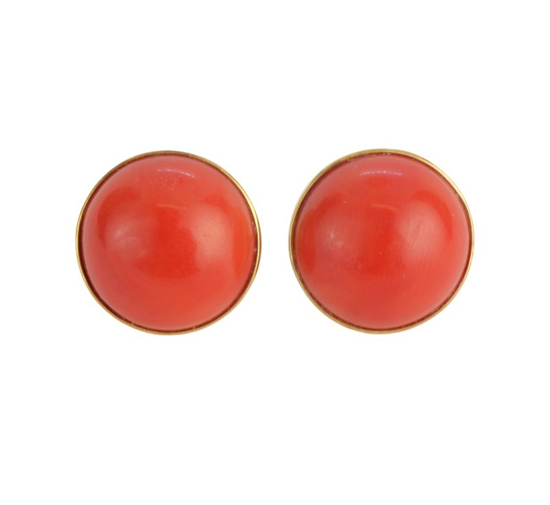 Zlaté korálové náušnice