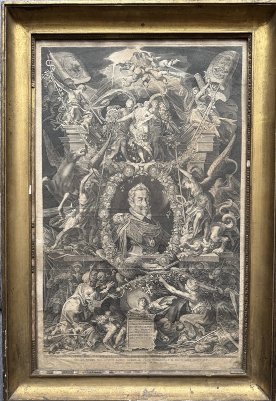 Sadeler r.1614, alegorie císaře, rudolfínská Praha