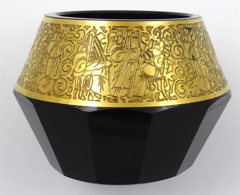 Oertel & Co Haida - Vázička s oroplastikou