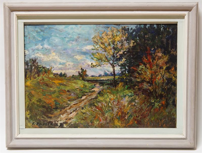 Kvetoucí strom - pastózní olejomalba František PAVLÍK 1957