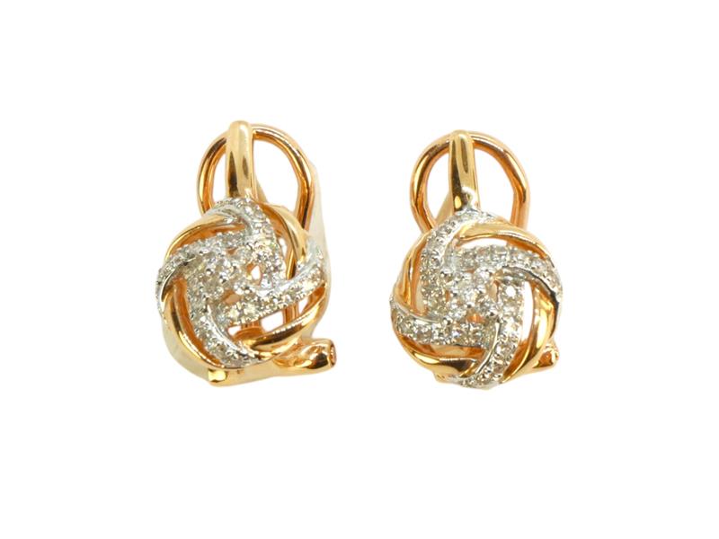 Zlaté náušnice s brilianty