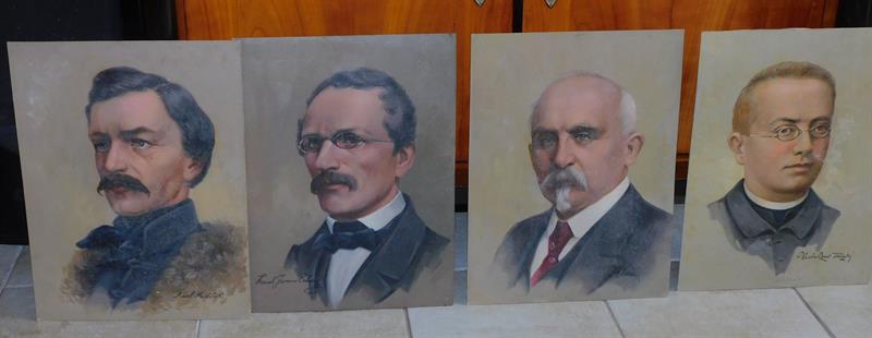 OTTO UŠÁK - 4 portréty (Rašín, Erben atd.)
