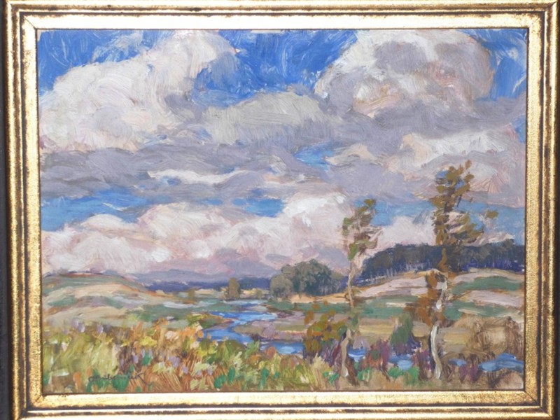 Obraz krajina signováno O.Bubeníček (1871 - 1962)