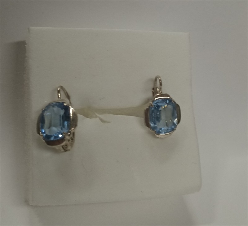 Náušnice stříbro , modrý kámen