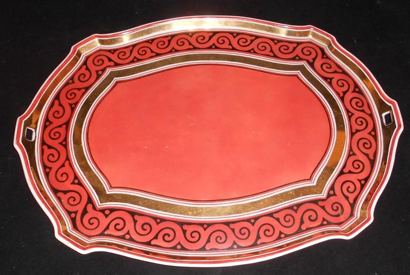 PAVEL JANÁK - Podnos, porcelán, FLEKNA-STRÁDAL