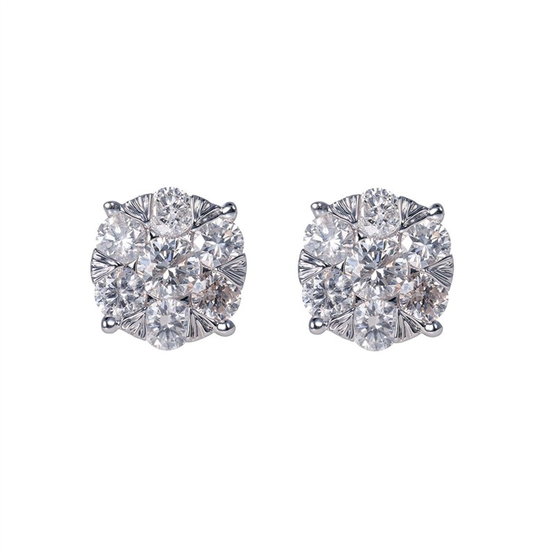 Zlaté náušnice s přírodními diamanty (1,13 ct)