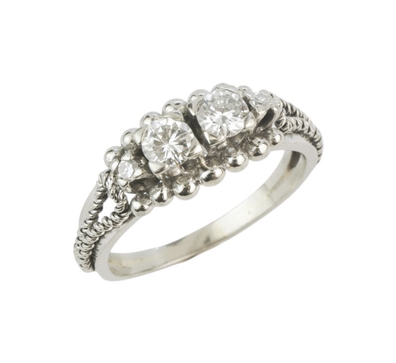Zlatý prsten s diamanty 0,5 ct