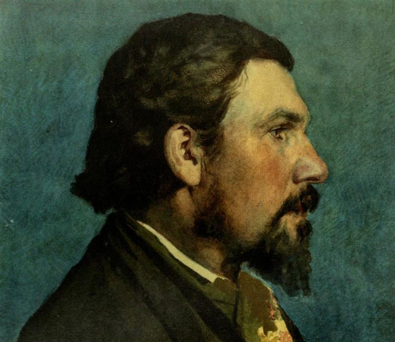 Ludvík KUBA - Portrét muže, kvašakvarel 1892