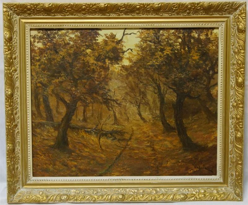 Sad v podzimu, Karel KRČMA olejomalba na plátně