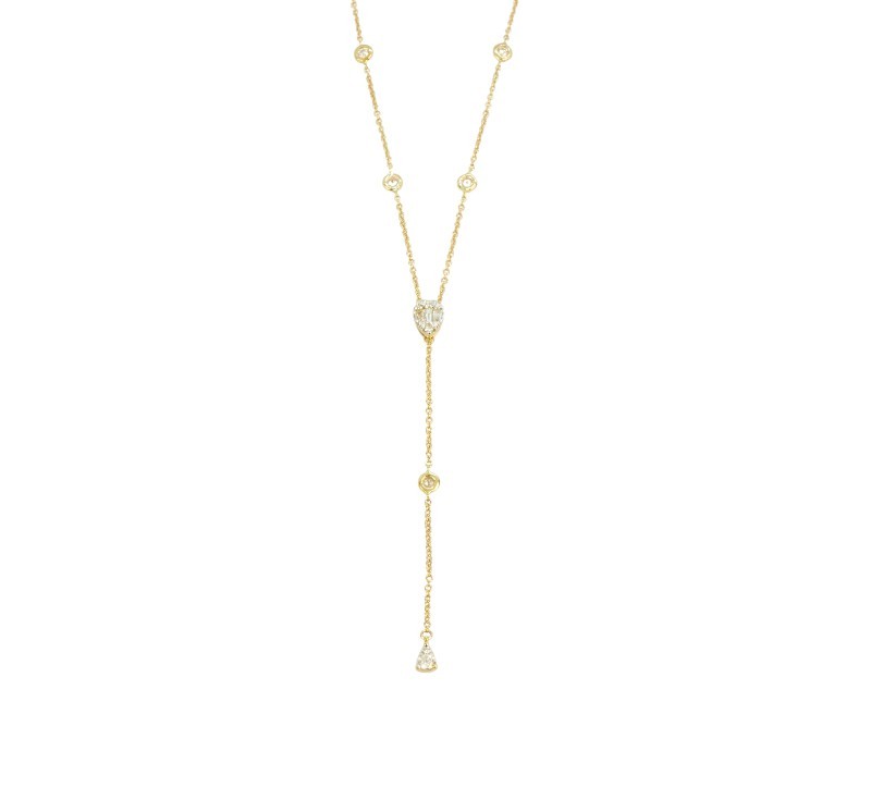 Zlatý náhrdelník s diamanty