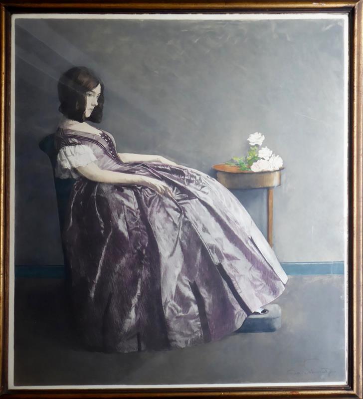 Ferdinand Schmutzer - Sedící Gertrude Barrison